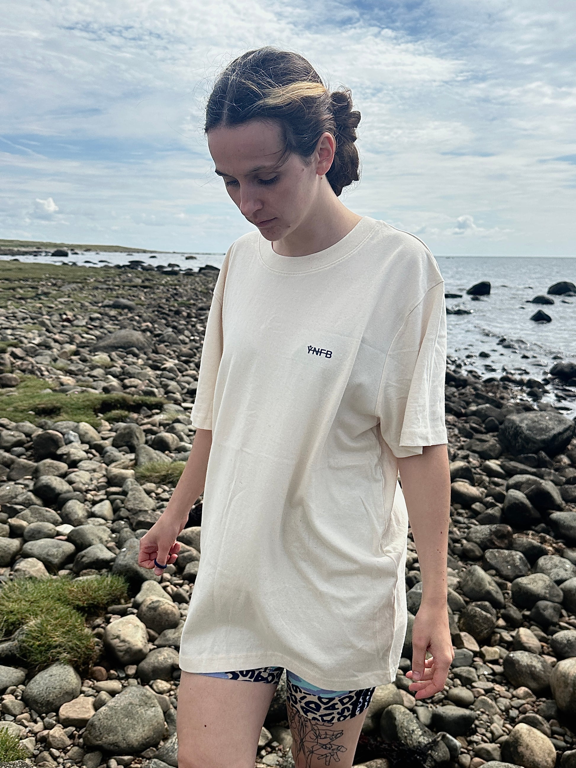 Handsigns -medium oversize fit - cream