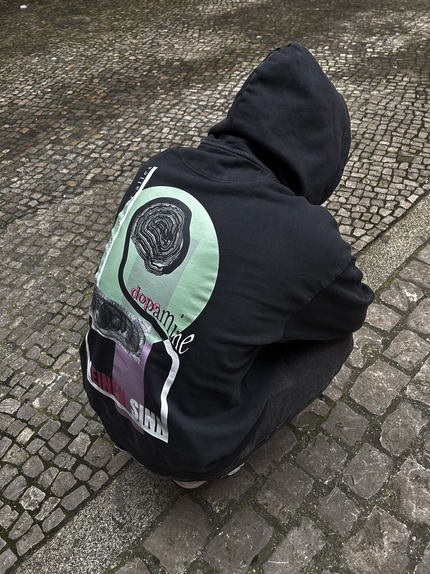 YNFB Dopamine Hoodie – Oversized, Casual & Vintage-Washed