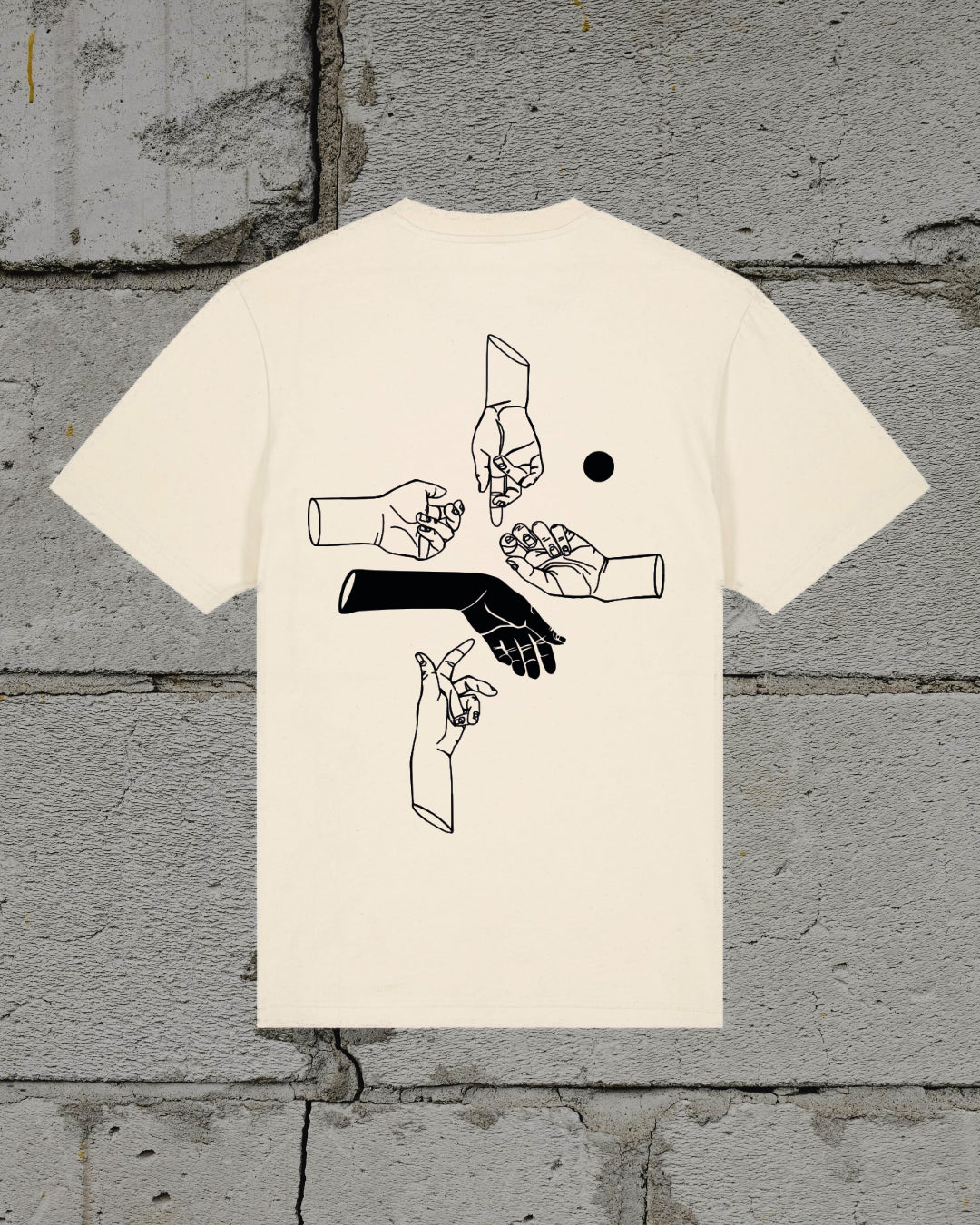 Handsigns -medium oversize fit - cream