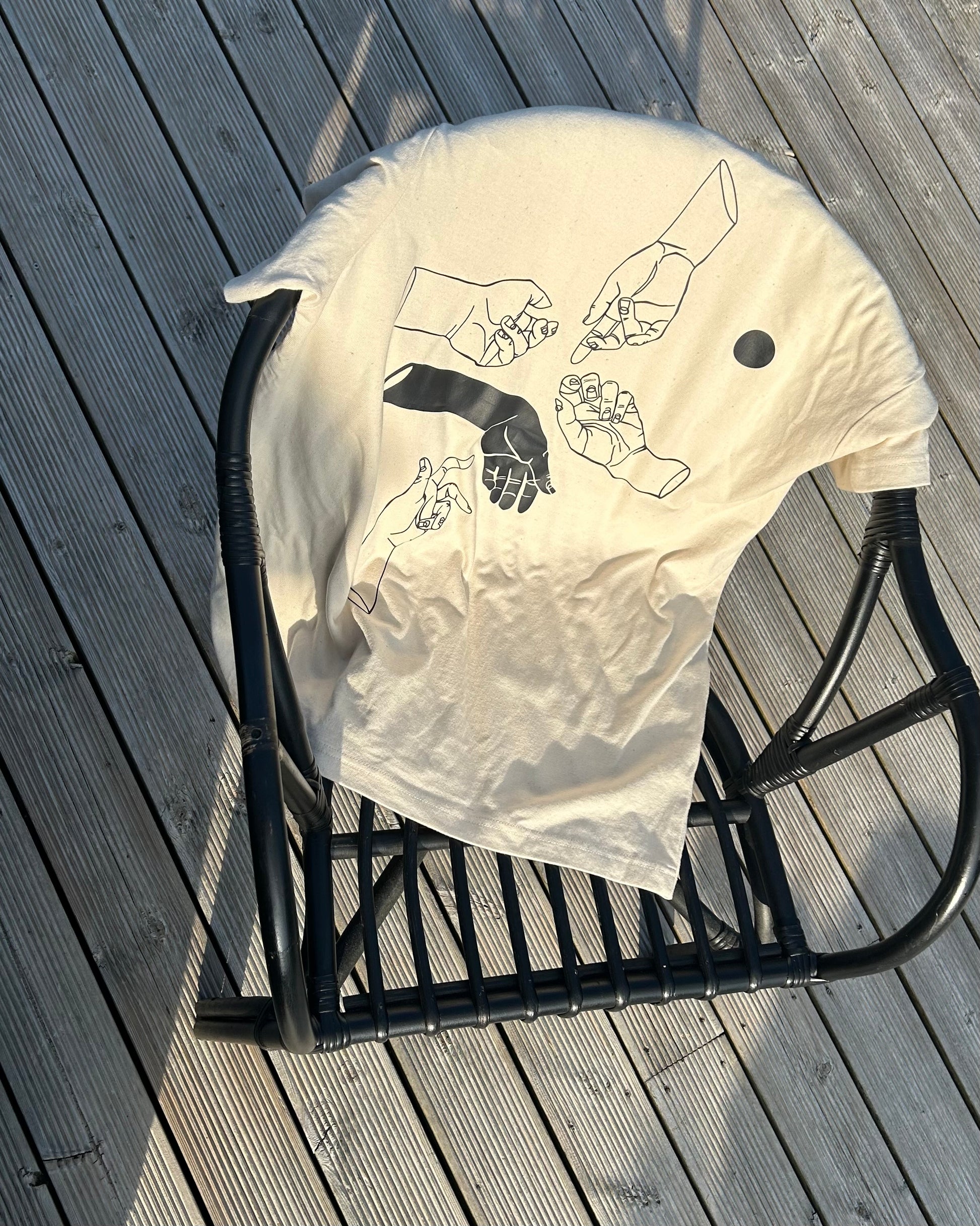 Handsigns -medium oversize fit - cream