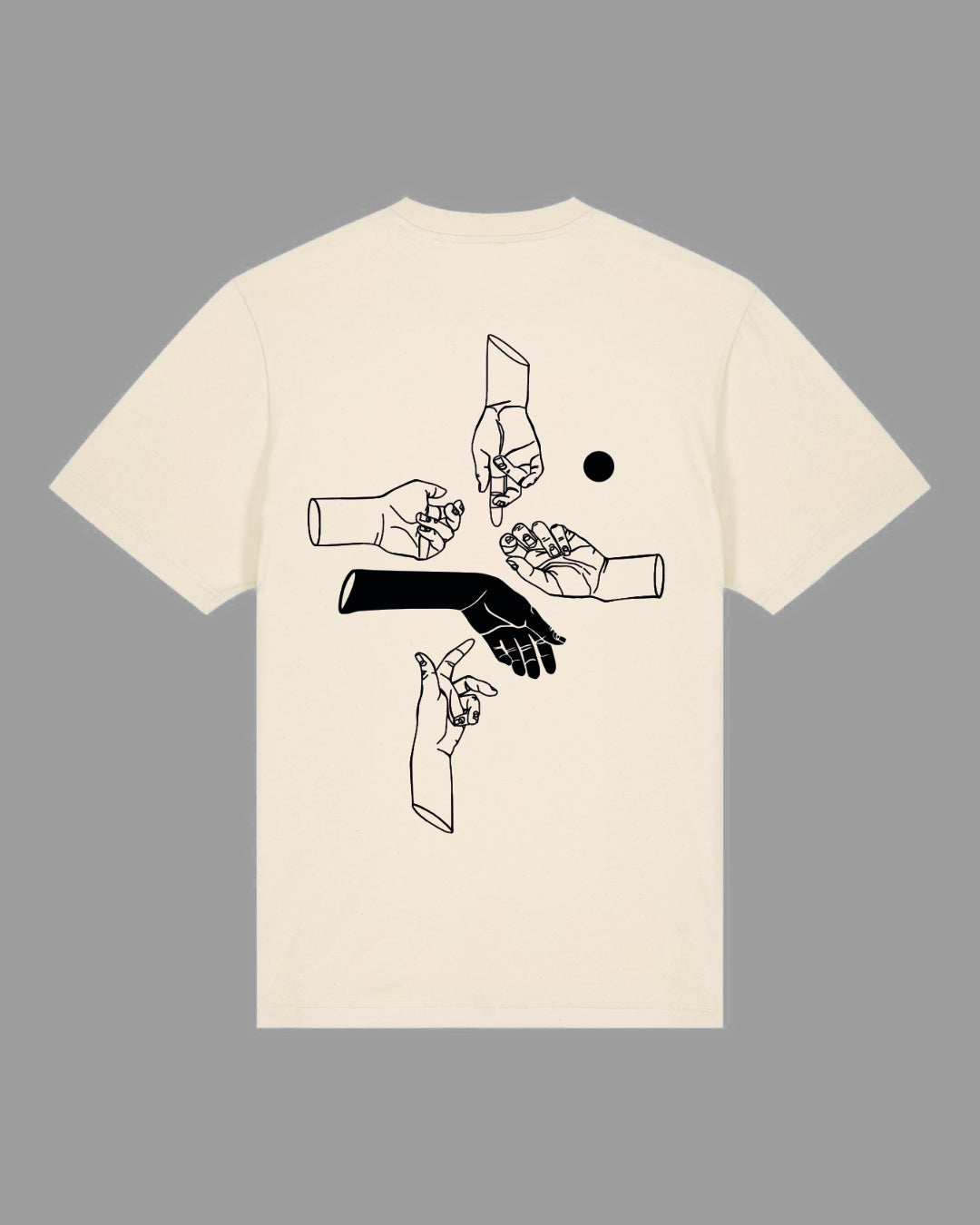Handsigns -medium oversize fit - cream