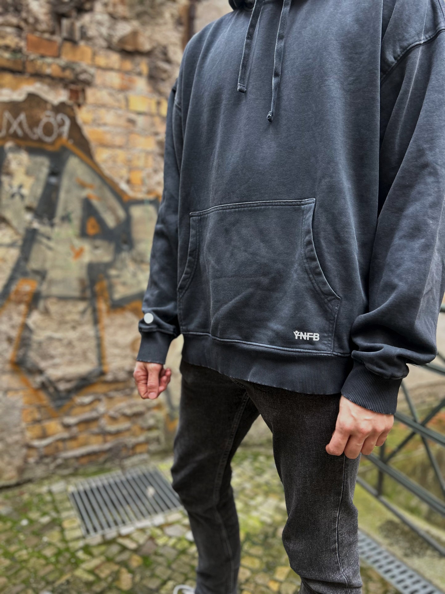 YNFB Dopamine Hoodie – Oversized, Casual & Vintage-Washed