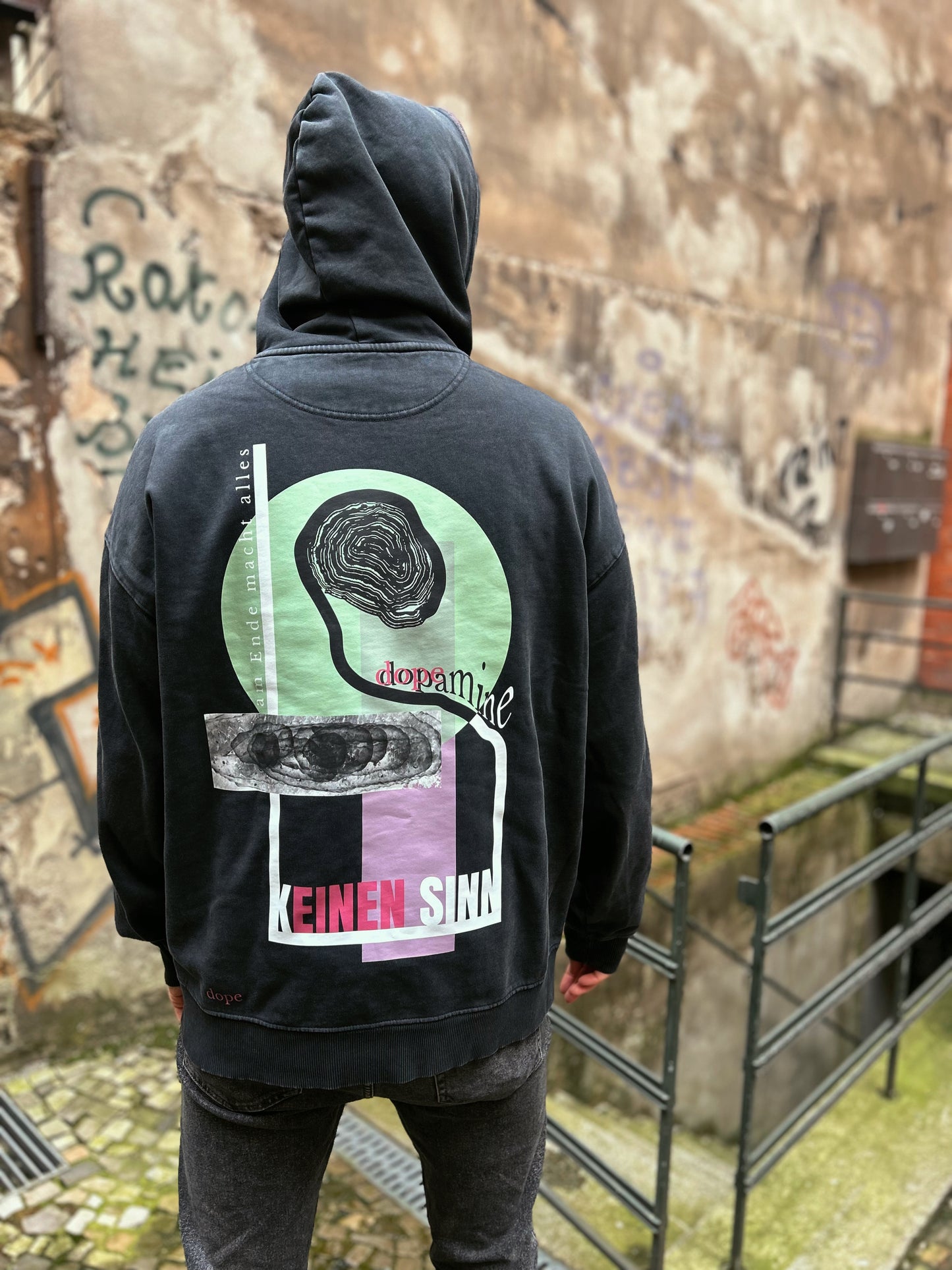 YNFB Dopamine Hoodie – Oversized, Casual & Vintage-Washed
