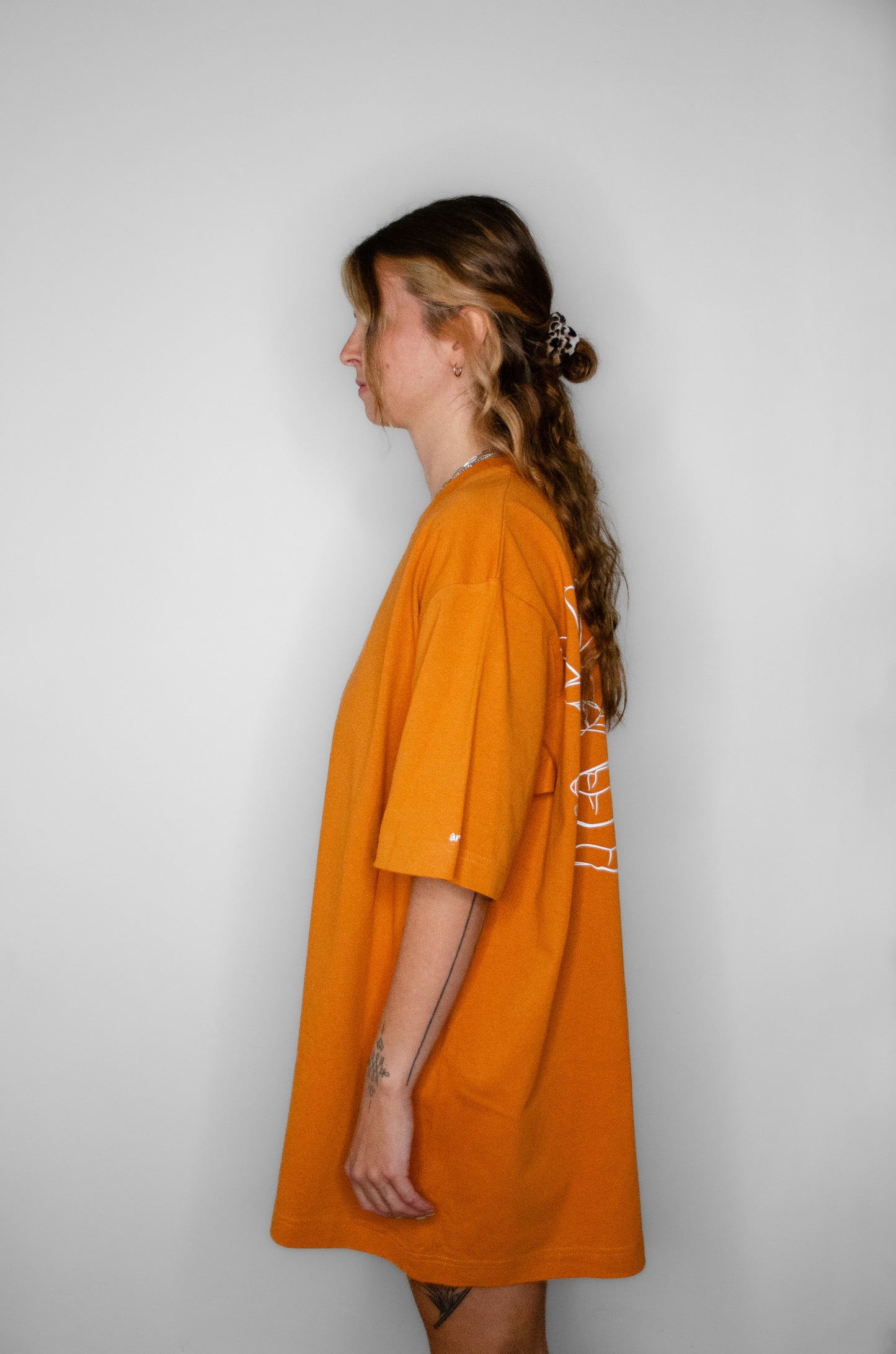 Oversized heavy shirt hand backprint