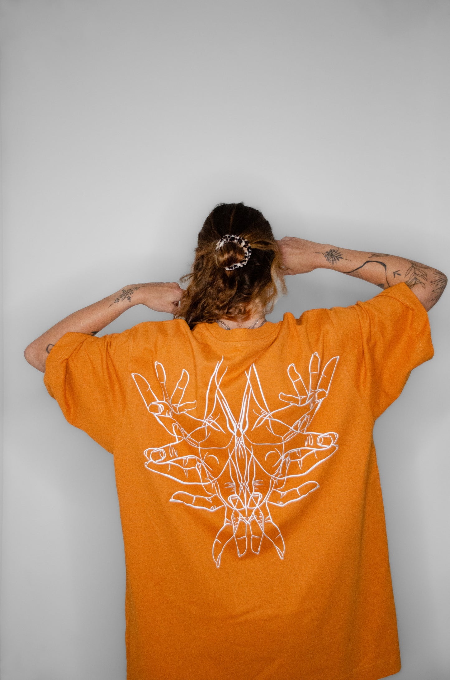 Oversized heavy shirt hand backprint