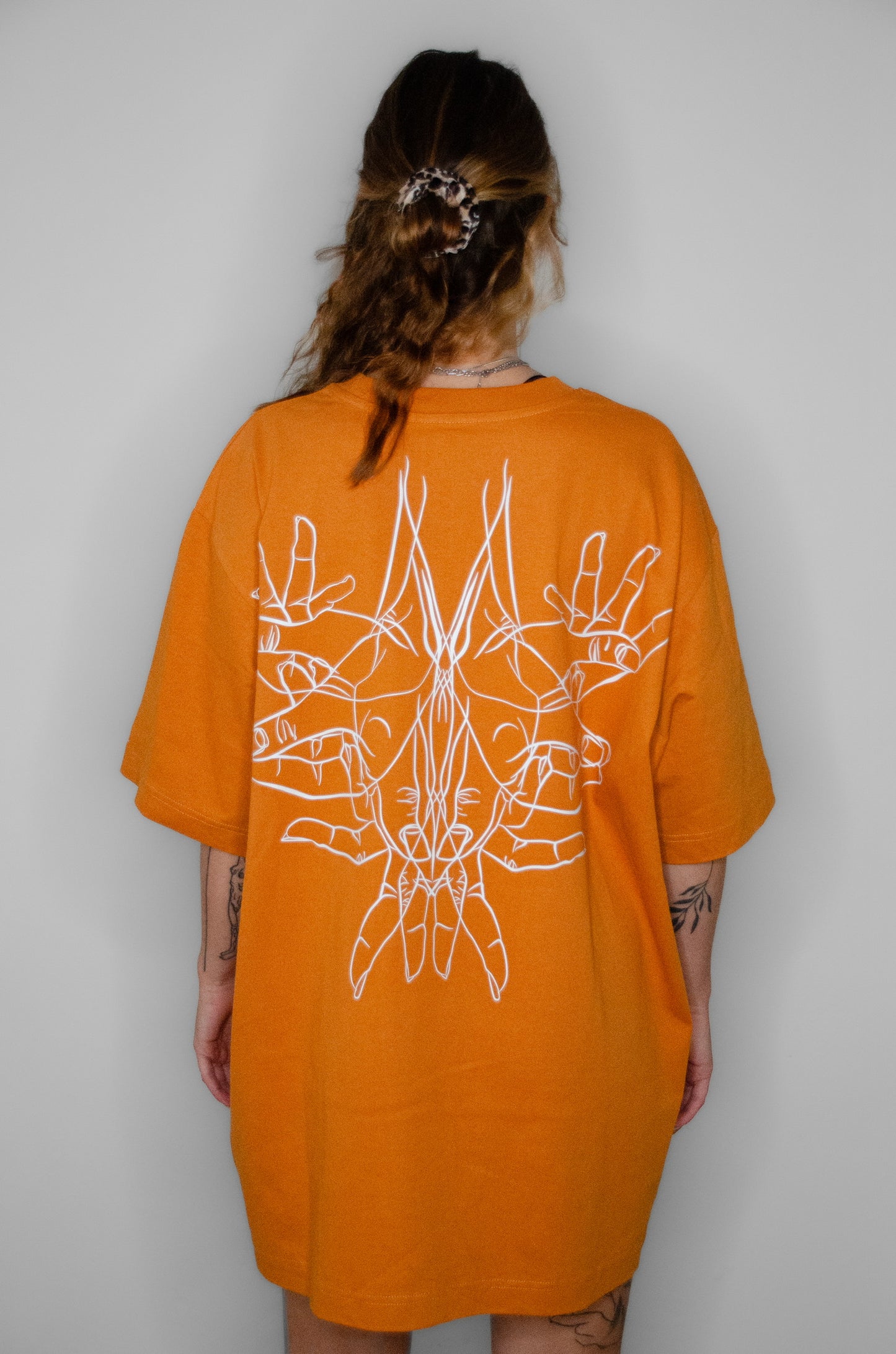Oversized heavy shirt hand backprint