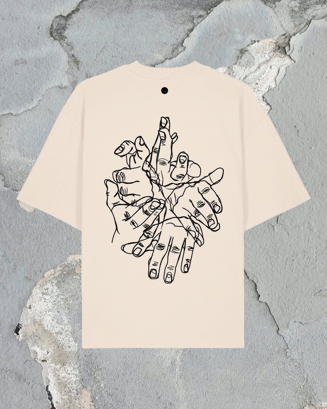 Boxy T-Shirt mit großem Hand Backprint