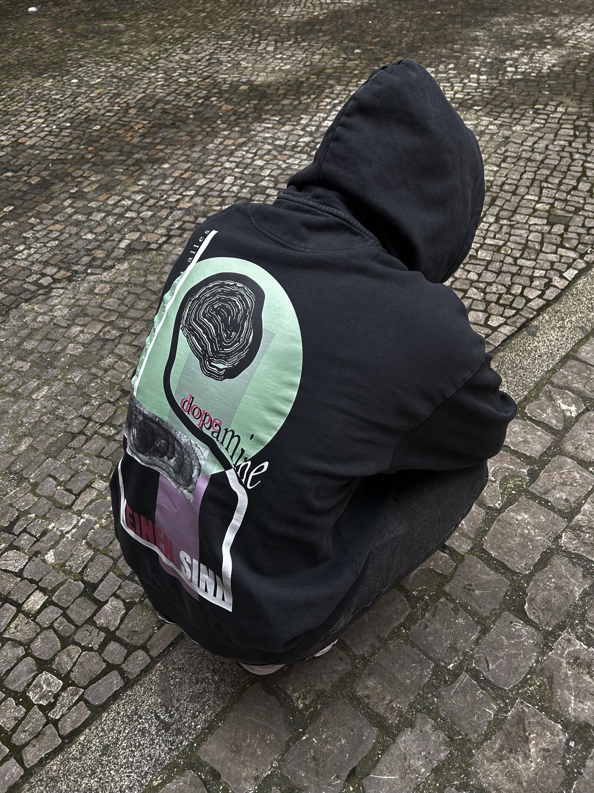 YNFB Dopamine Hoodie – Oversized, Casual & Vintage-Washed