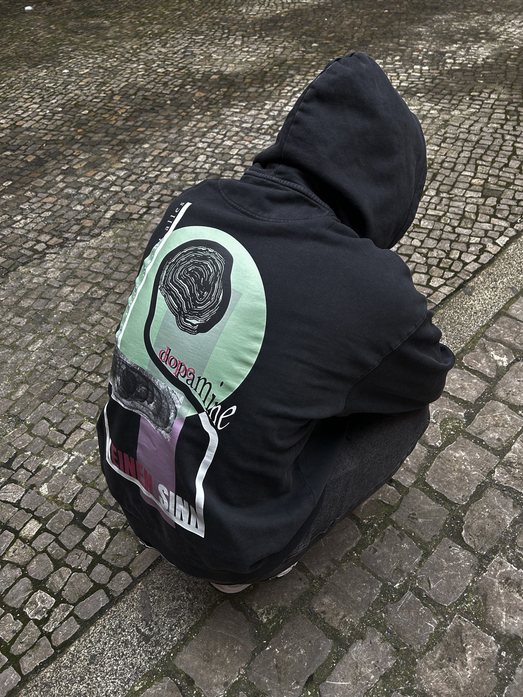 YNFB Dopamine Hoodie – Oversized, Casual & Vintage-Washed