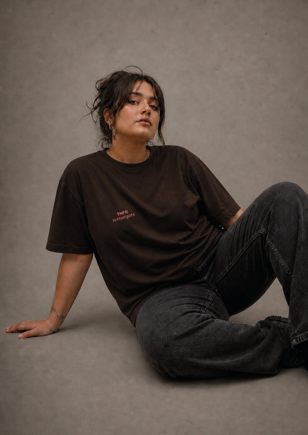 Shenanigans Backprint Shirt Mokka