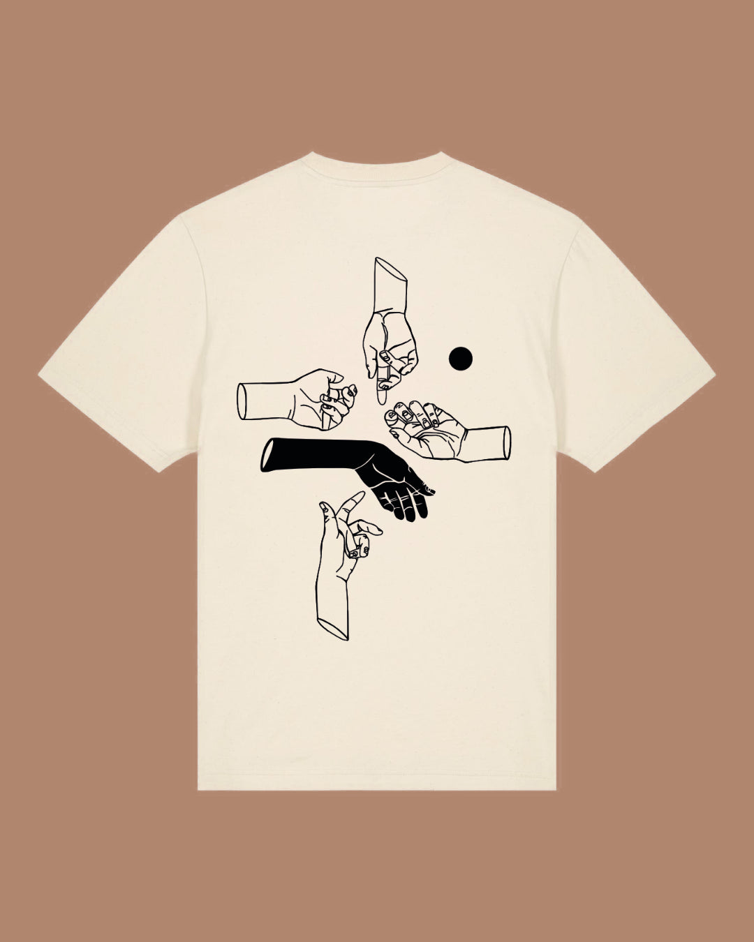 Handsigns -medium oversize fit - cream