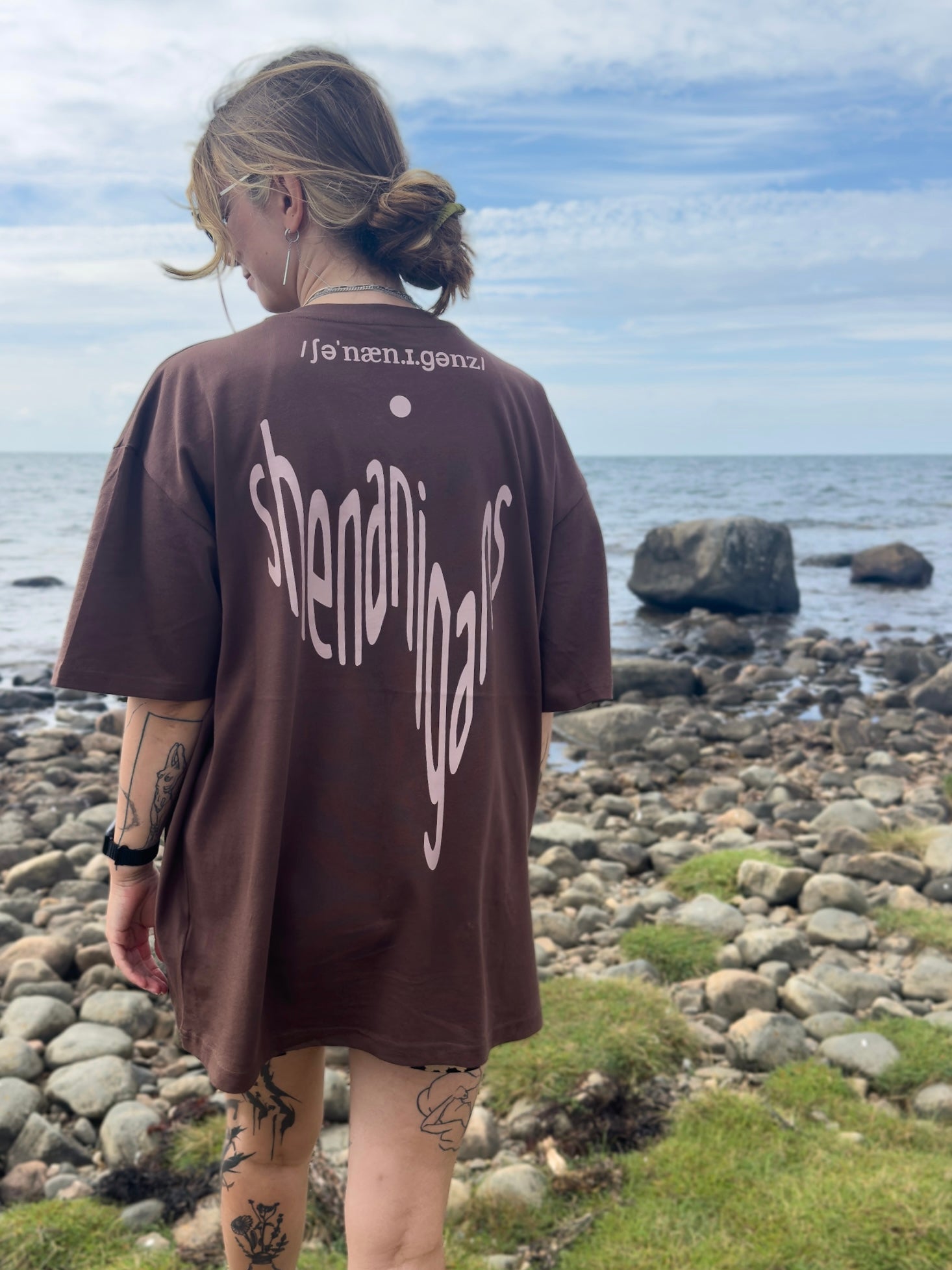 Shenanigans Backprint Shirt Mokka