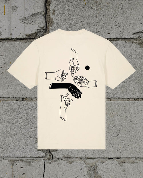Handsigns -medium oversize fit - cream