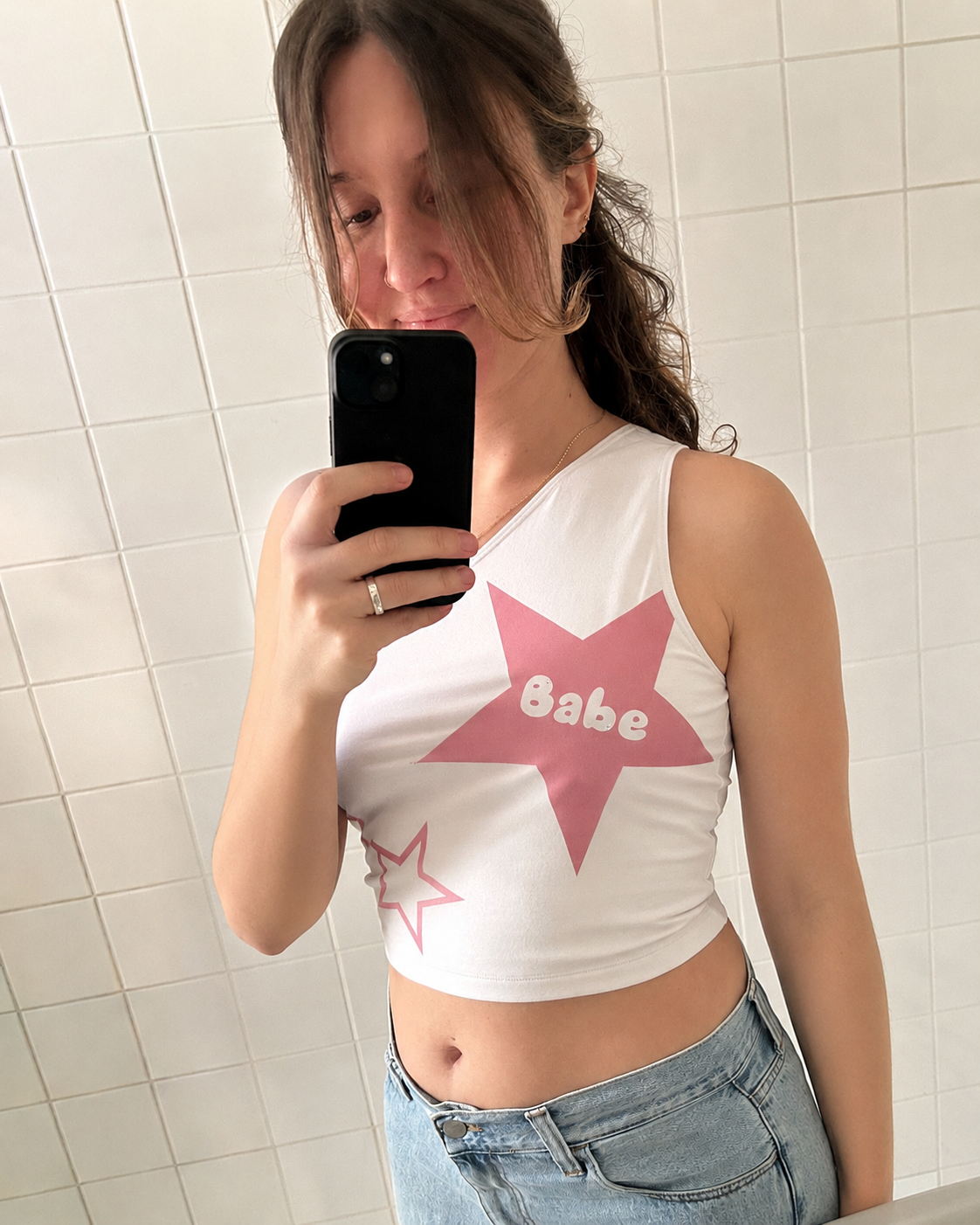 Babe Y2K One Shoulder Top