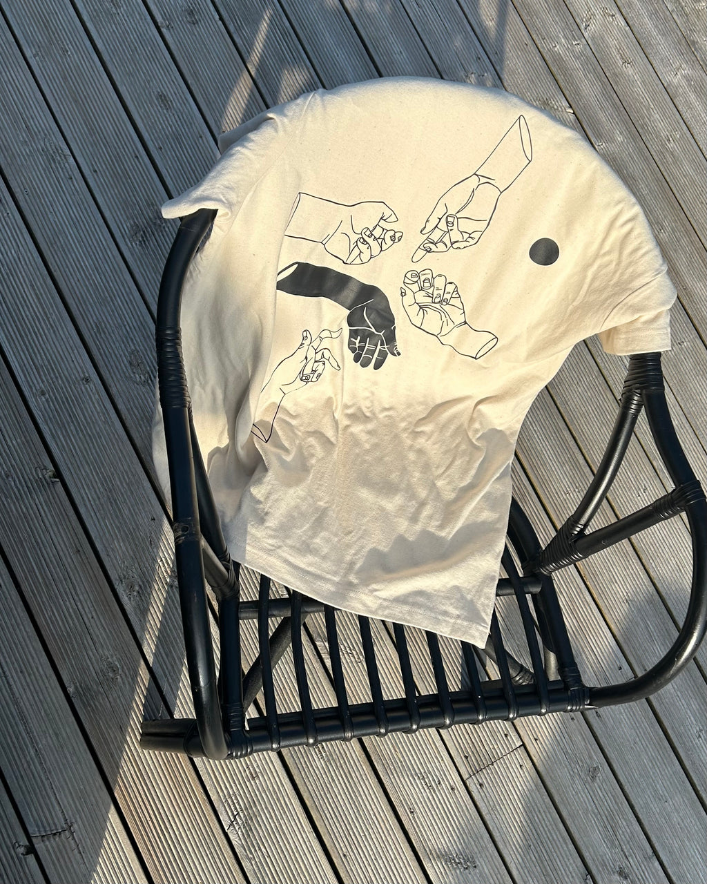 Handsigns -medium oversize fit - cream