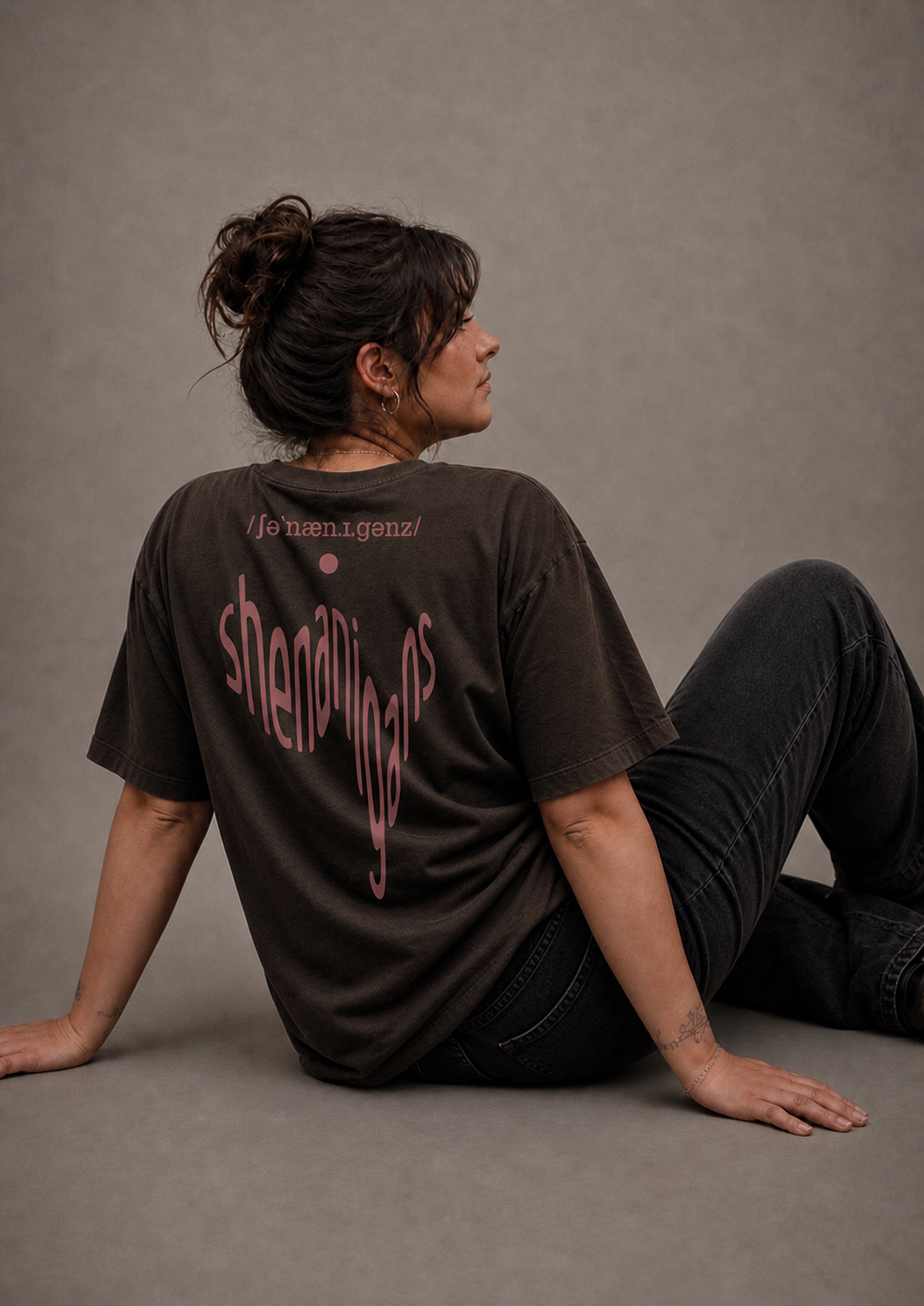 Shenanigans Backprint Shirt Mokka