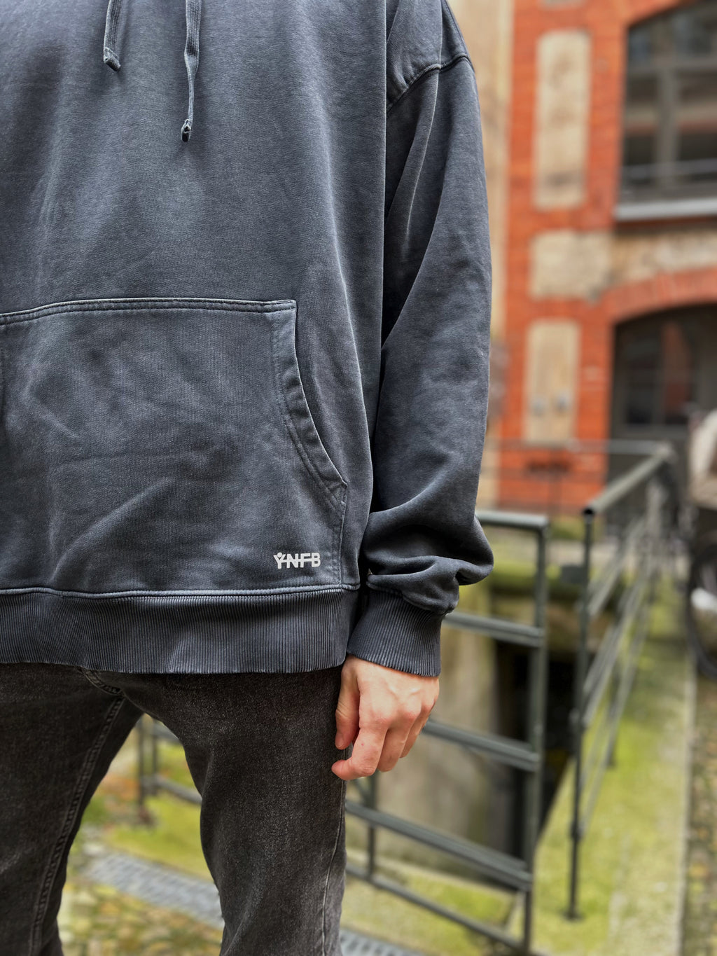 YNFB Dopamine Hoodie – Oversized, Casual & Vintage-Washed
