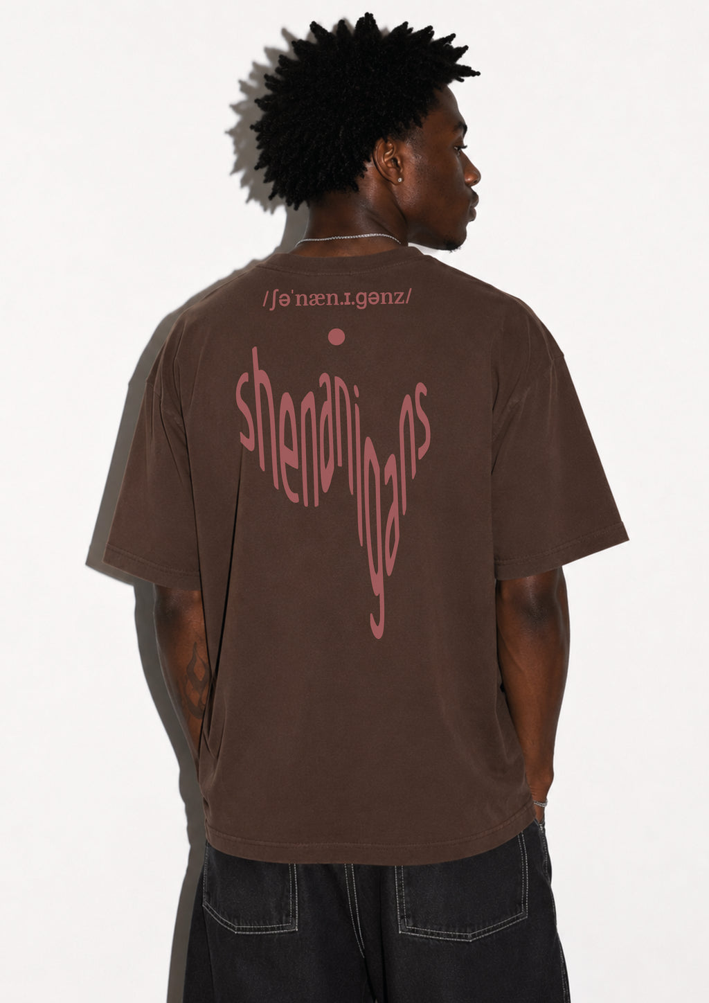 Shenanigans Backprint Shirt Mokka