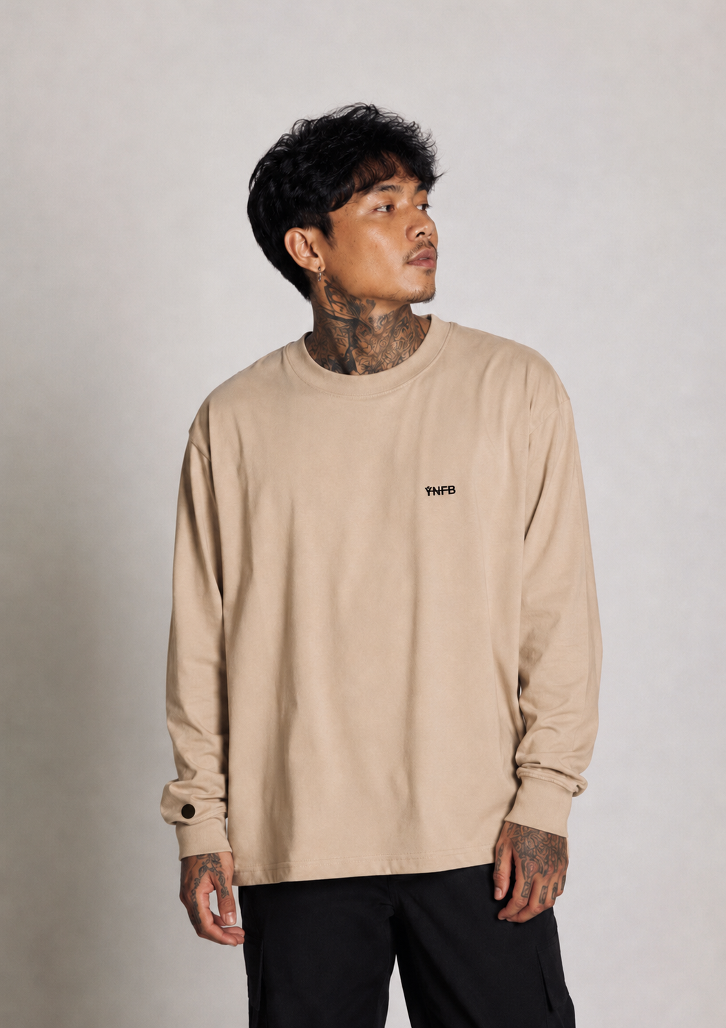 Boxy Longsleeve mit Hand Backprint
