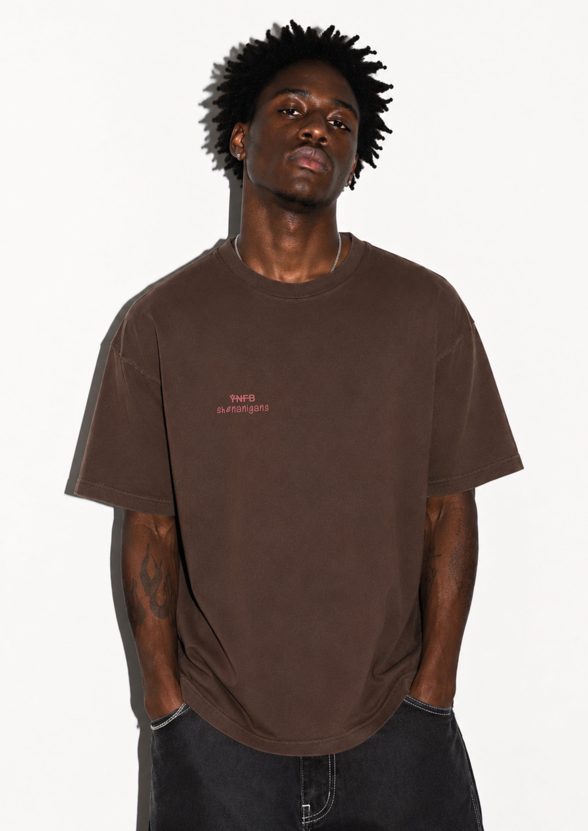 Shenanigans Backprint Shirt Mokka