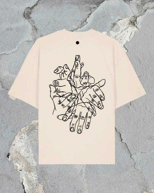 Boxy T-Shirt mit großem Hand Backprint