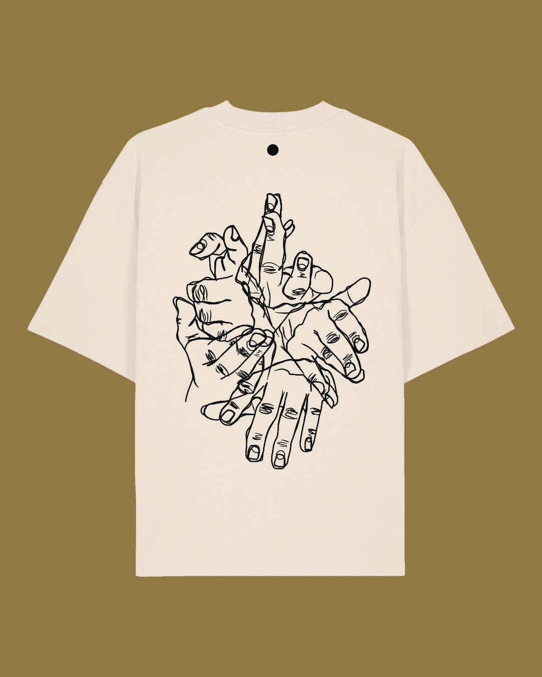 Boxy T-Shirt mit großem Hand Backprint