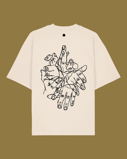 Boxy T-Shirt mit großem Hand Backprint